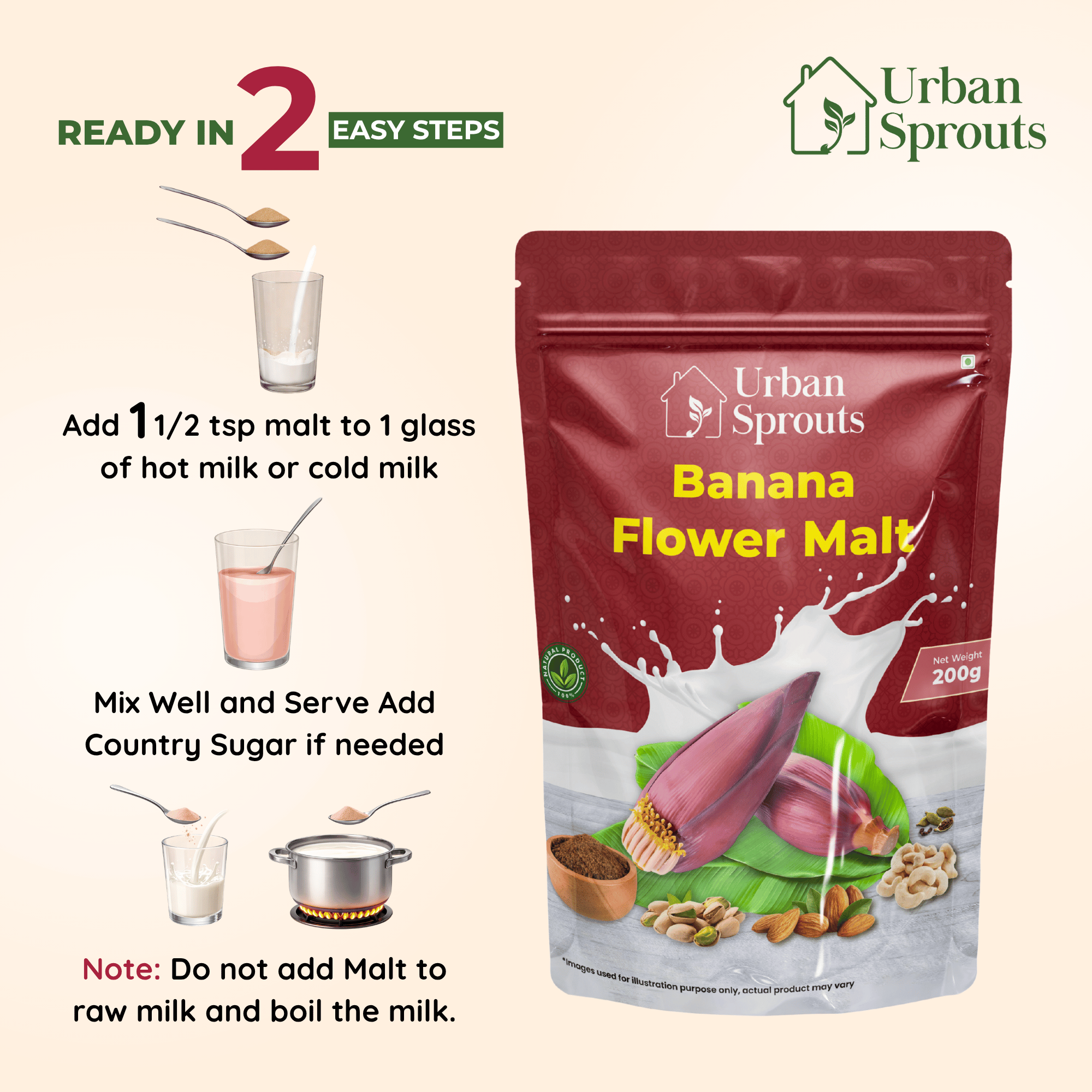 Banana Flower Malt – Wholesome Health Drink for Kids & Adults
