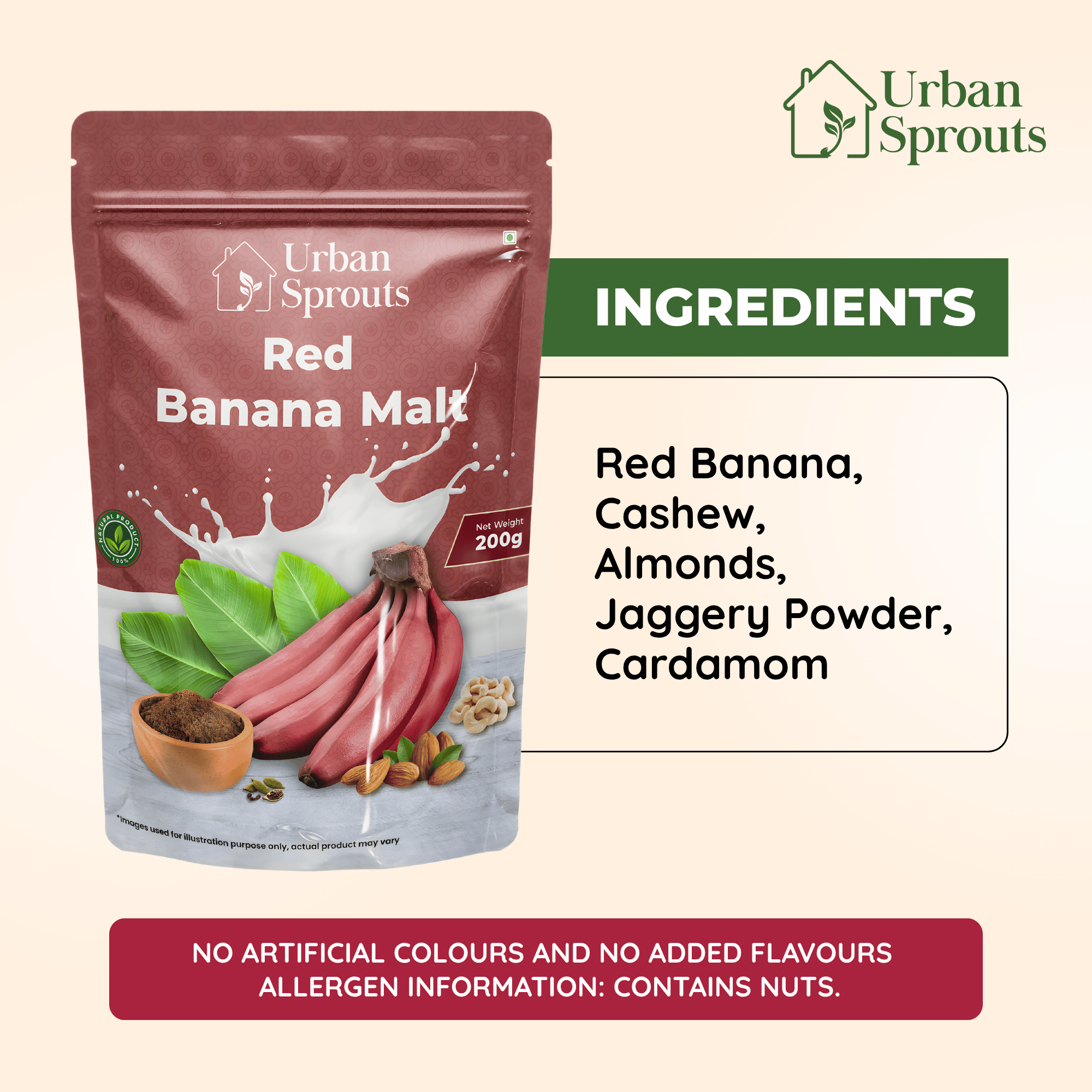 Red Banana Malt – Natural Health Drink for Kids & Adults