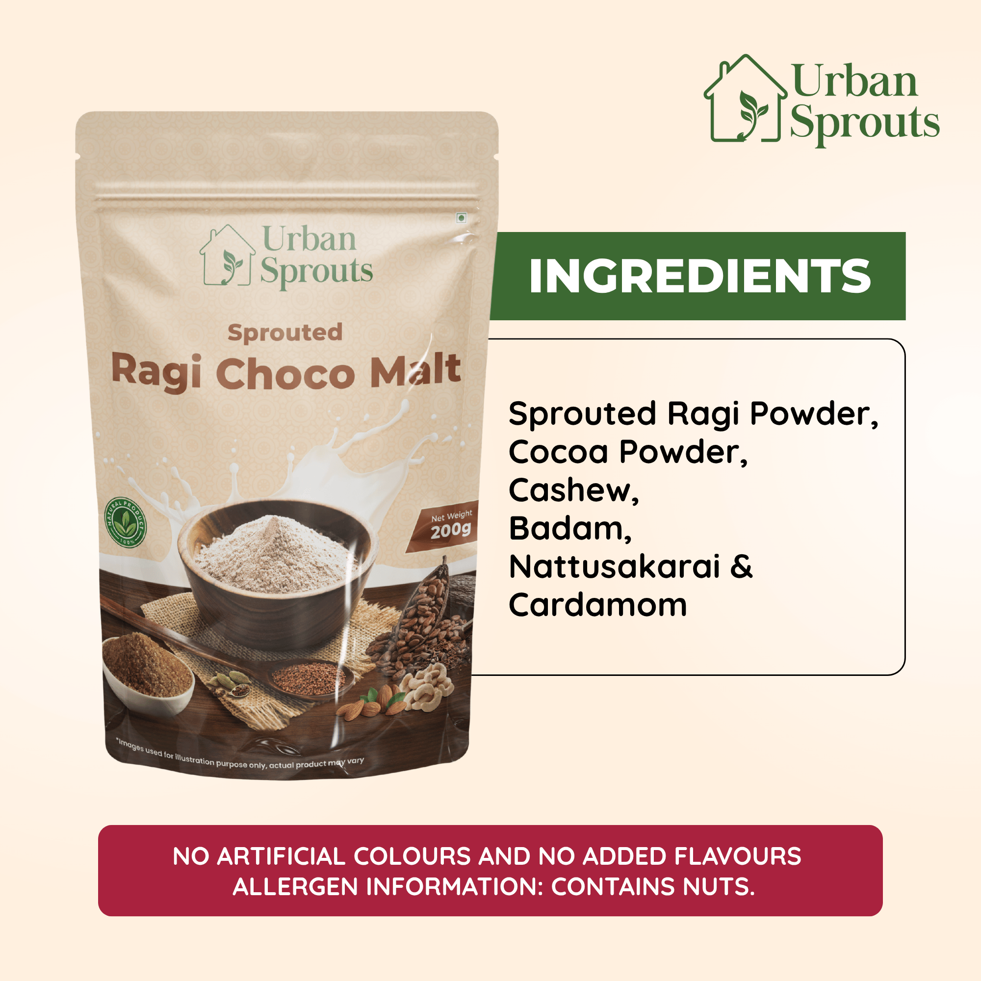Sprouted Ragi Choco Malt – Wholesome Health Drink for Kids & Adults