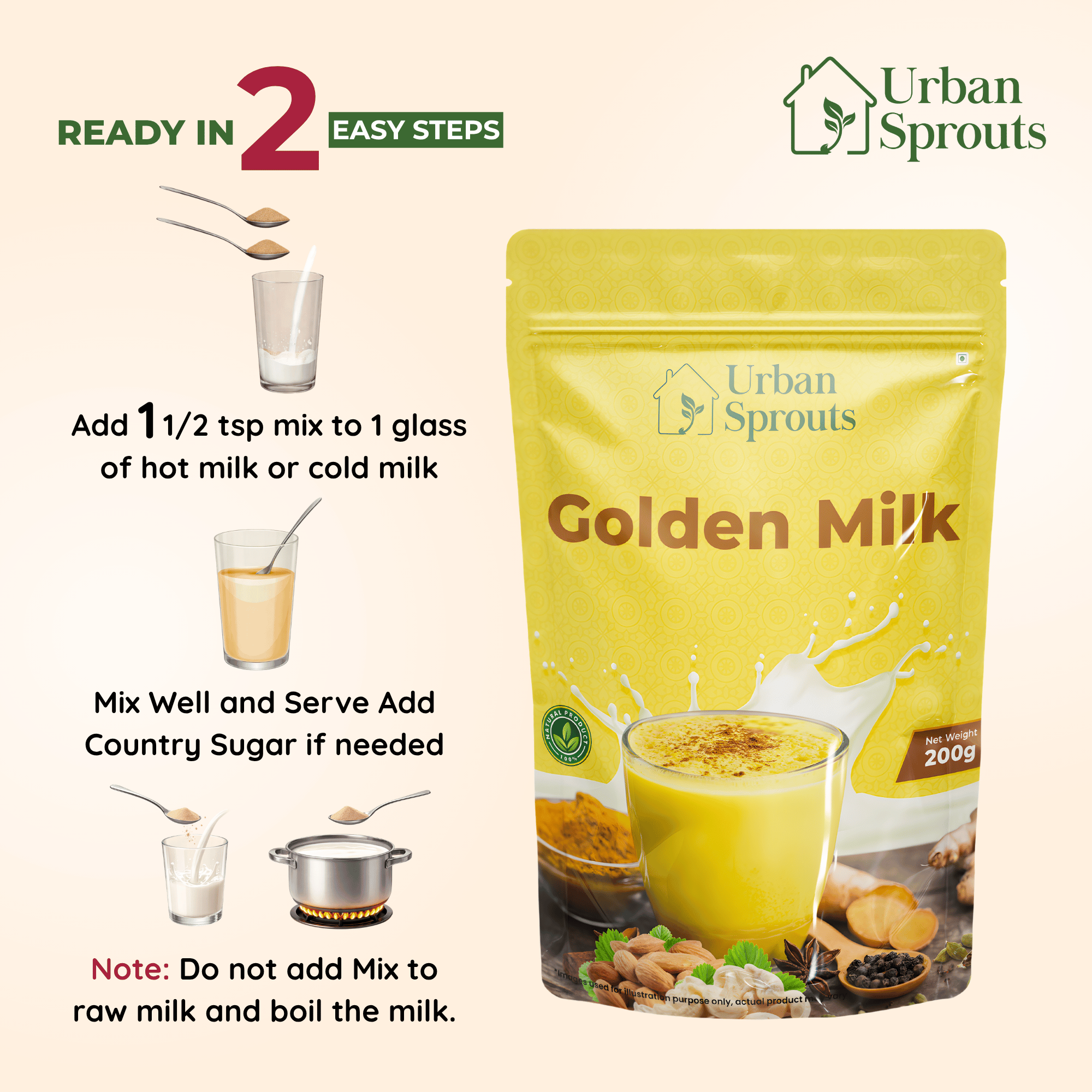Golden Milk – Traditional Wellness Drink for Kids & Adults