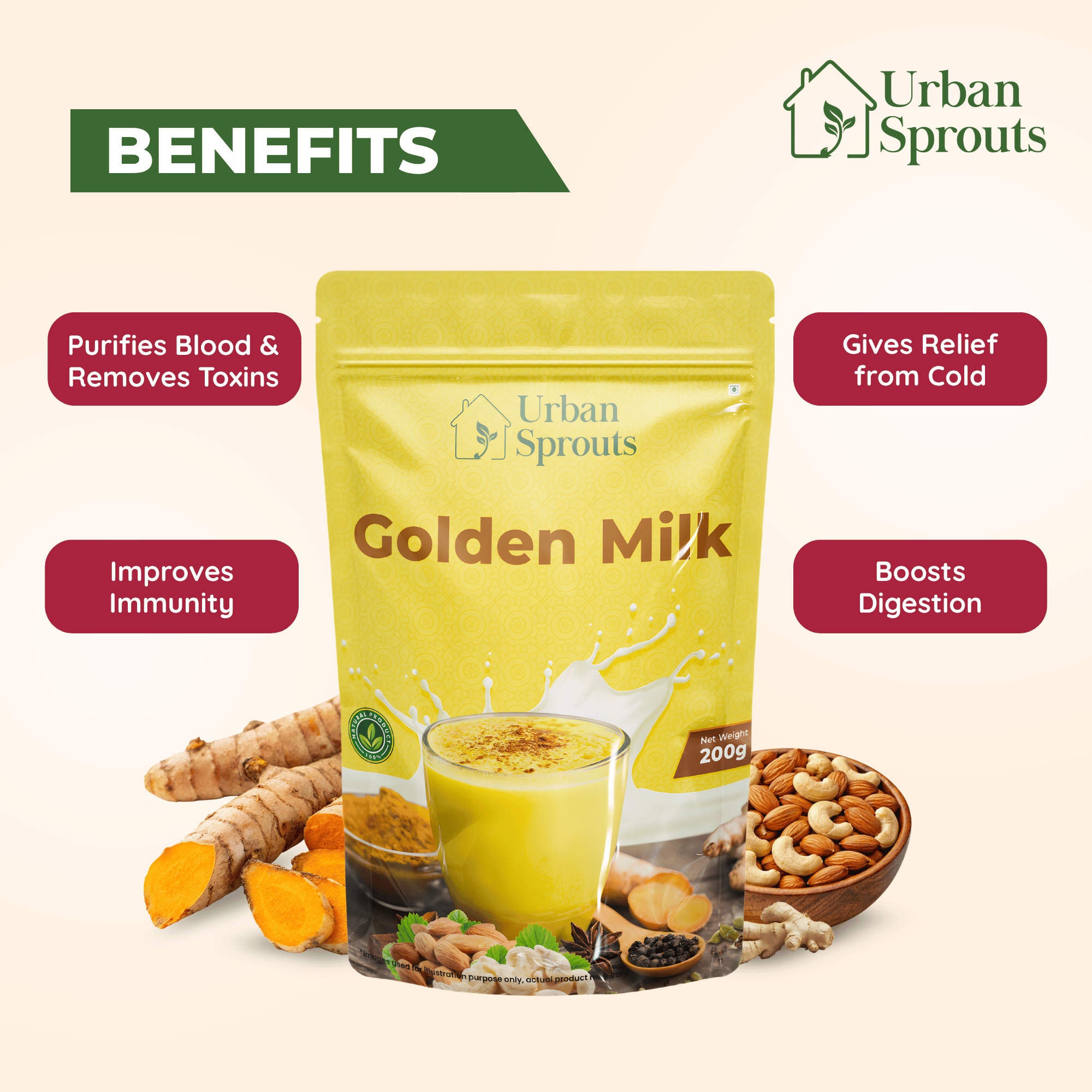 Golden Milk – Traditional Wellness Drink for Kids & Adults