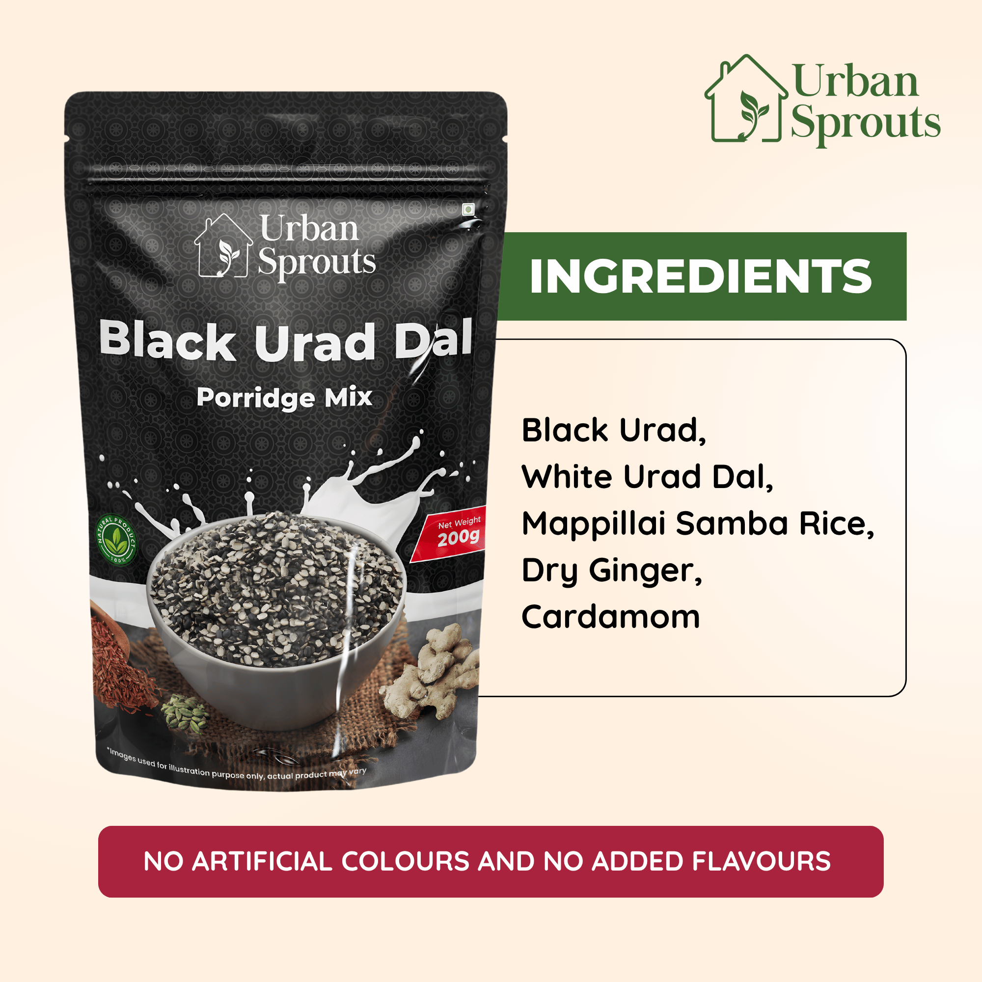 Black Urad Dal Porridge Mix – Traditional Strength Drink