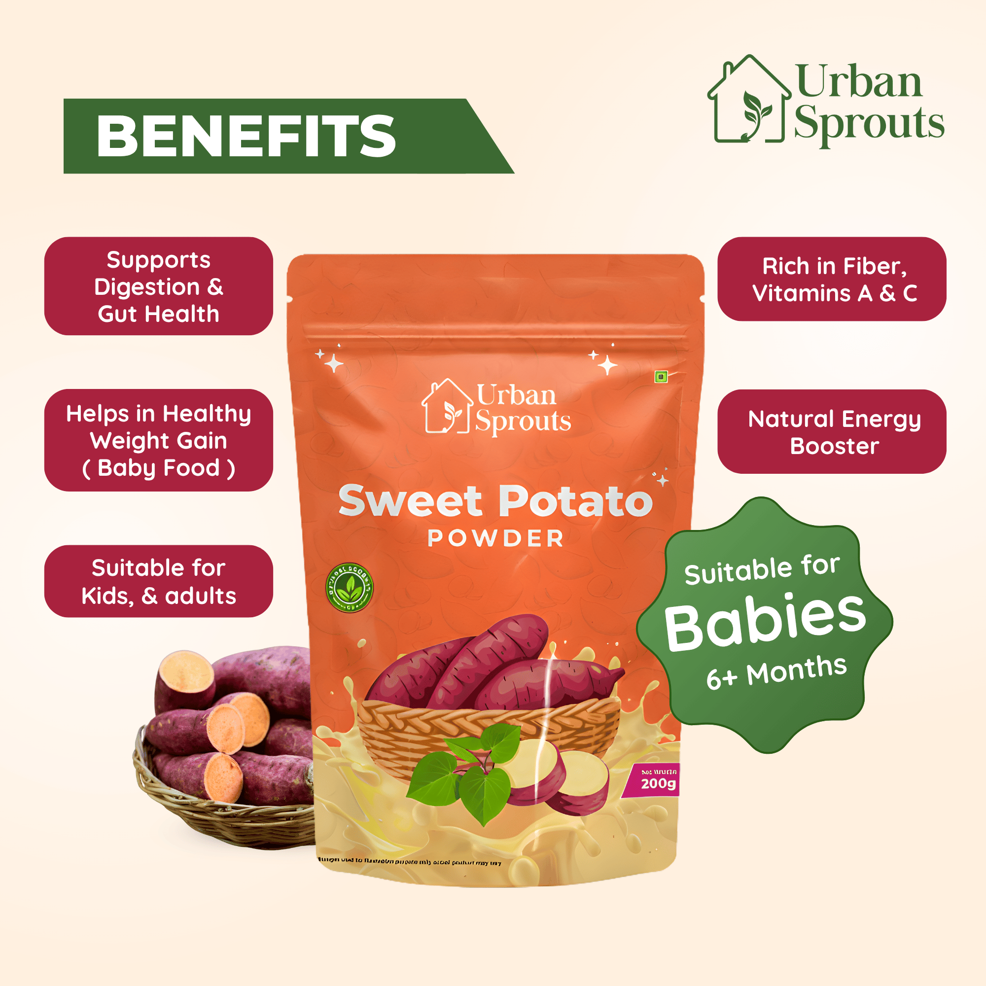 Sweet Potato Powder – Natural Nutrition for Growing Kids & Families