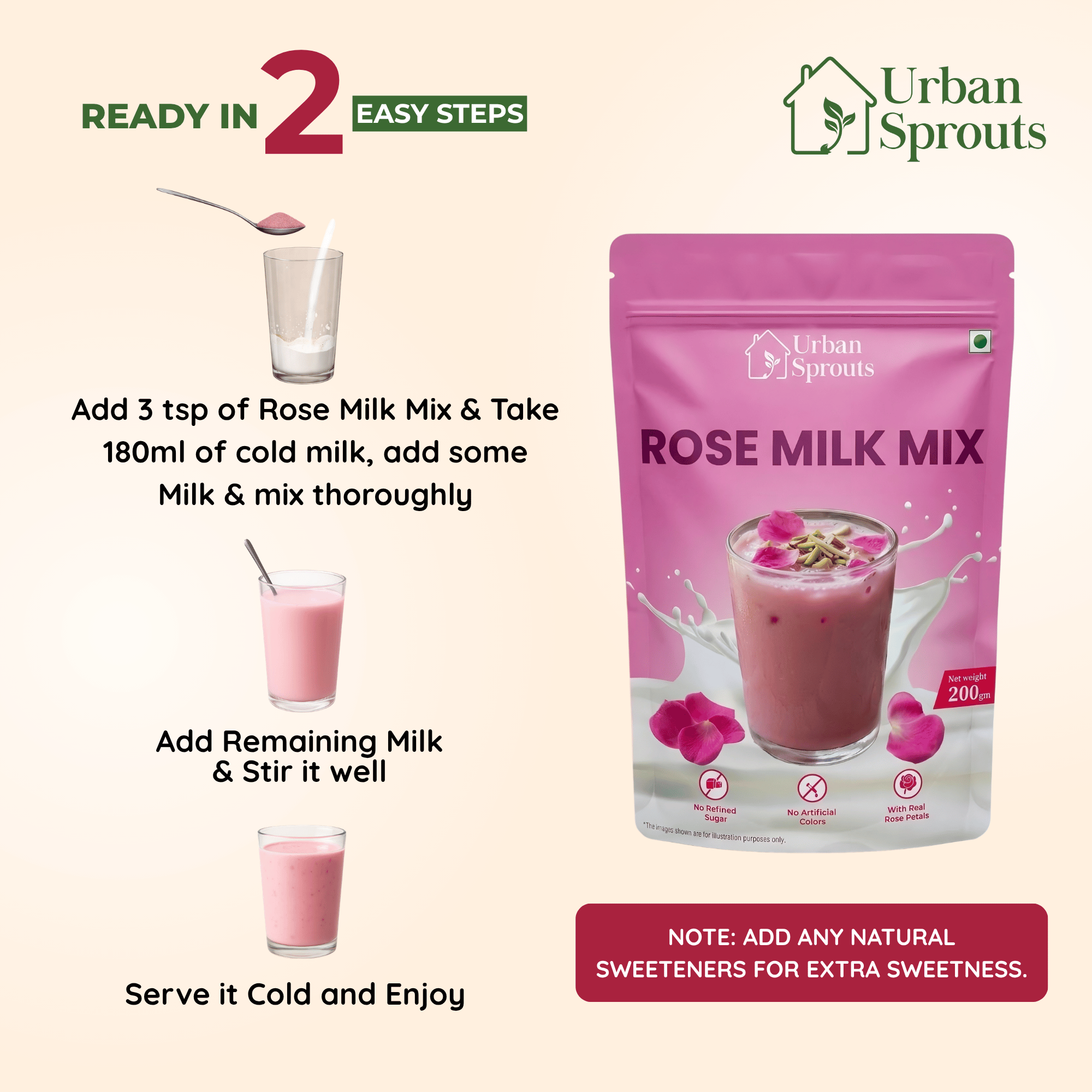 Rose Milk Mix – Naturally Refreshing Rose Delight for All Ages