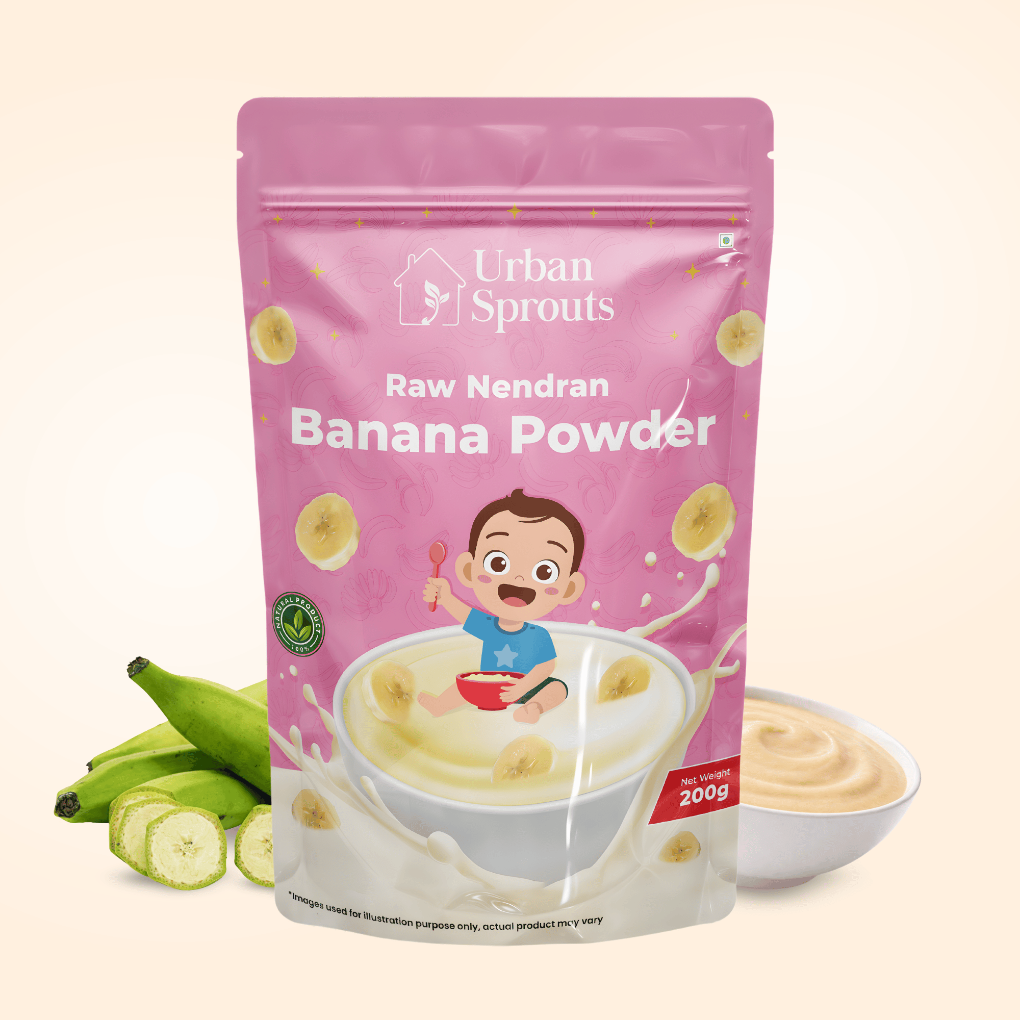Raw Nendran Banana Powder – Natural Weight Gain Food for Babies & Kids