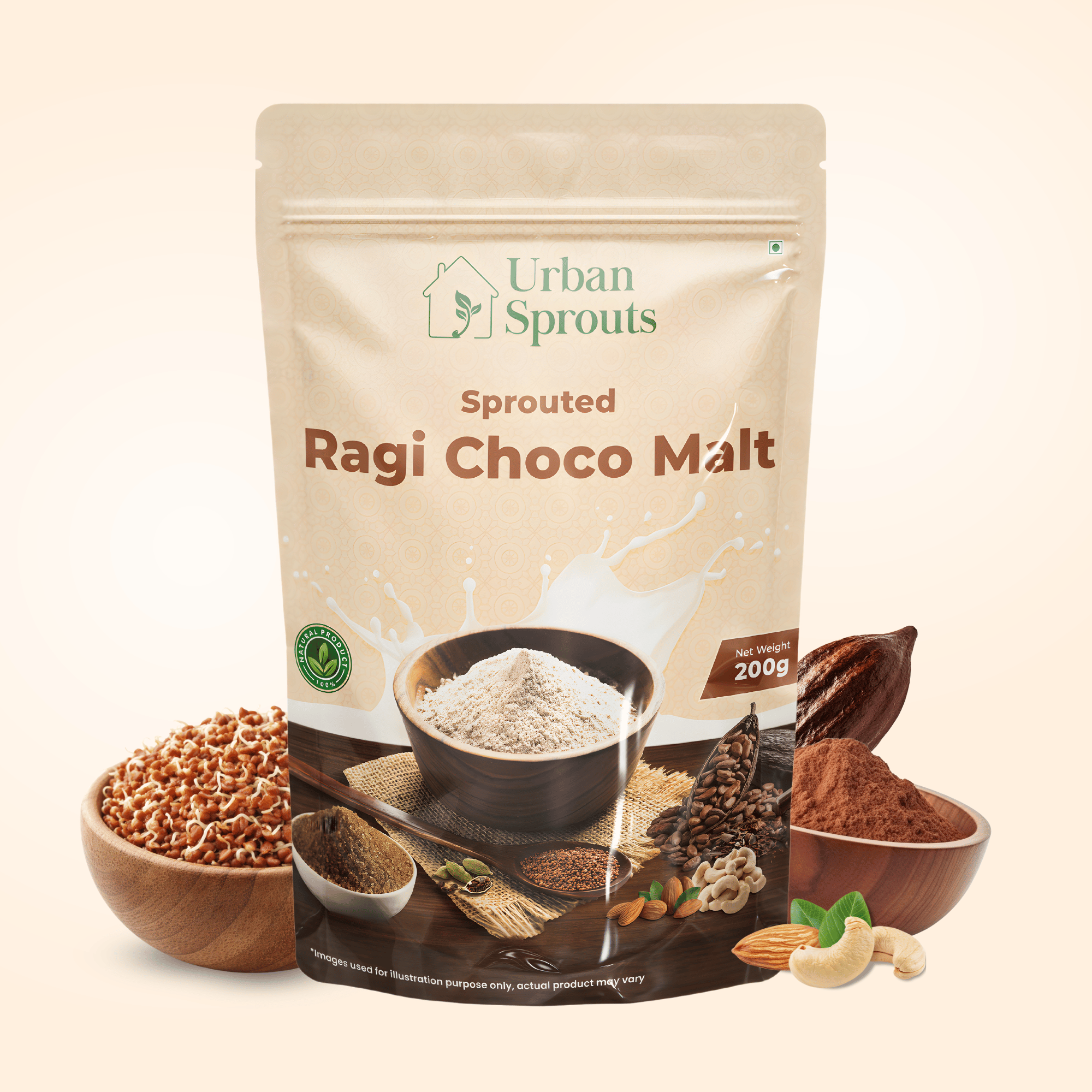 Sprouted Ragi Choco Malt – Wholesome Health Drink for Kids & Adults